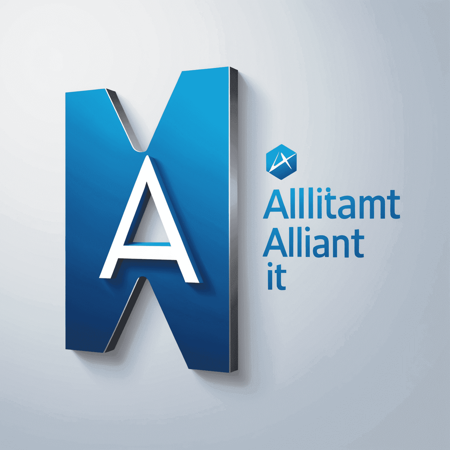 Alliant IT logo: A modern, sleek design featuring the company name in white on an electric blue background, with a stylized 'A' icon representing connectivity and digital transformation